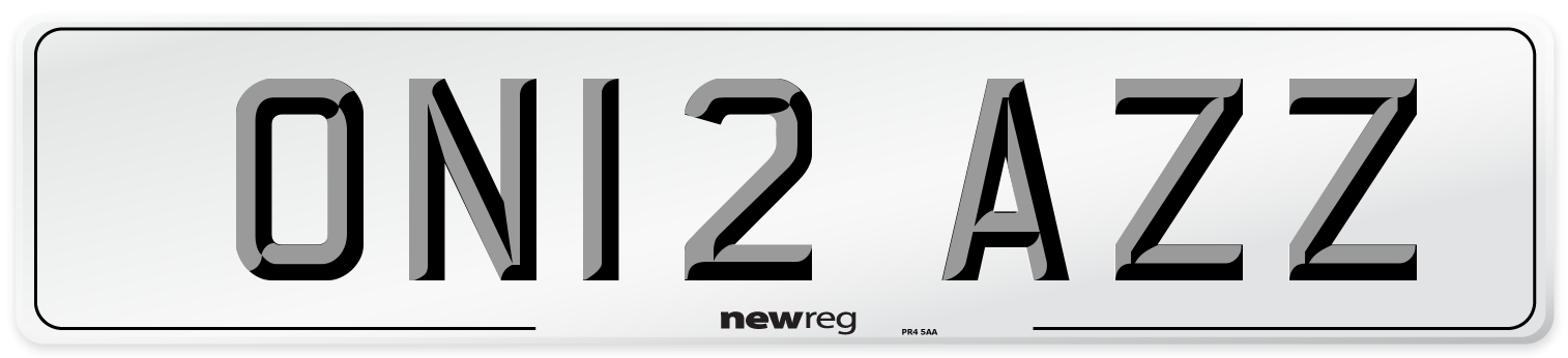 ON12 AZZ Number Plate from New Reg